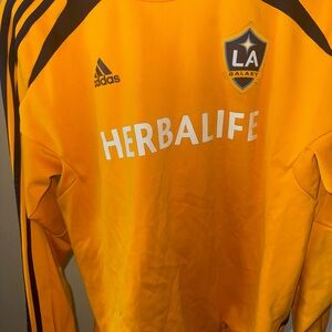 Adidas LA Galaxy Gold Soccer Jersey